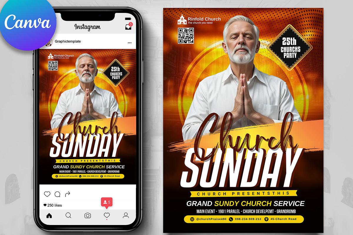 Sunday Church Conference Flyer, a Flyer Template by Psd Templates (Photo 2 of 3)
