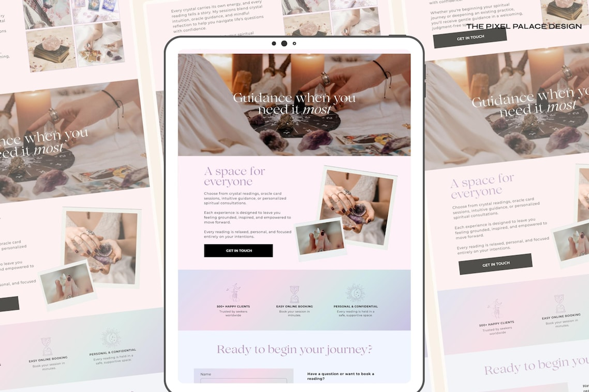 Editable Canva Website Template, a Landing Page Template by The Pixel Palace (Photo 4 of 8)