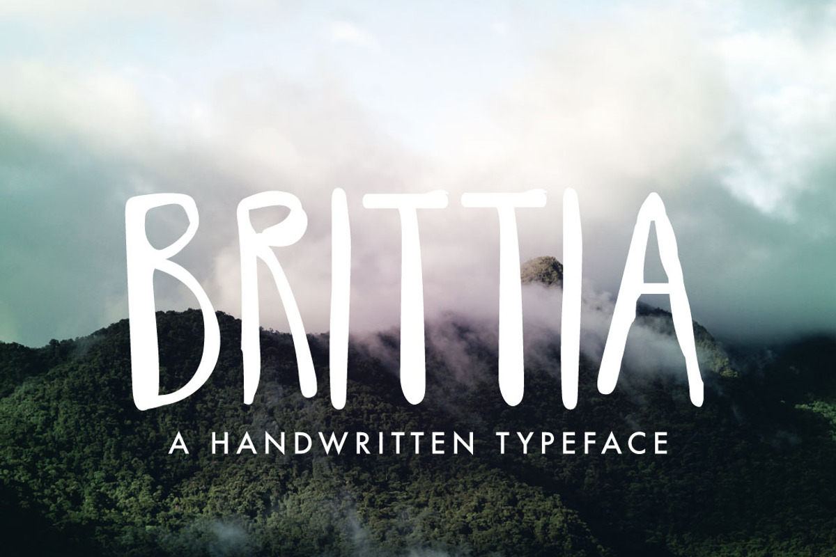Brittia Handwritten Font preview 2