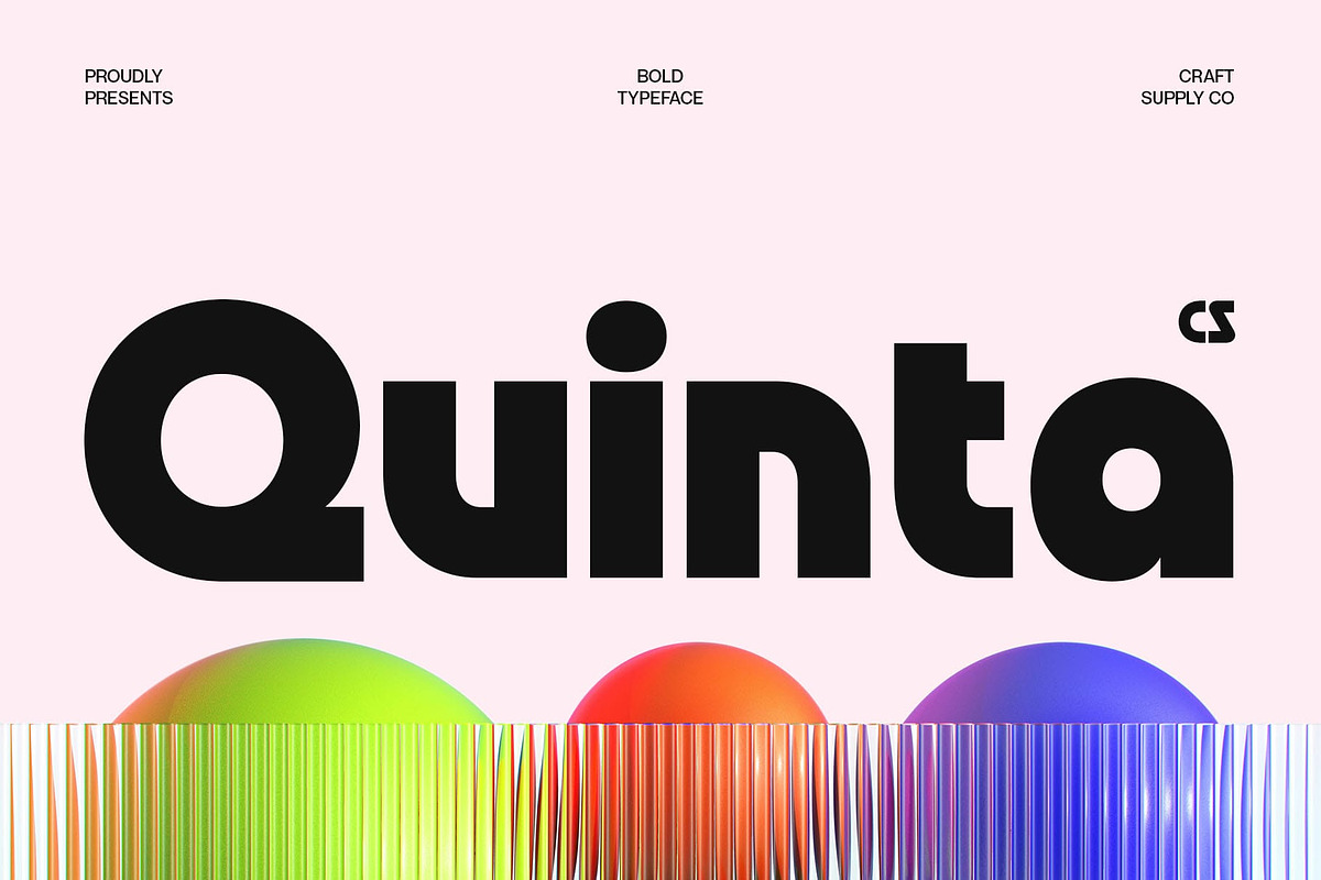 CS Quinta – Bold Font, a Sans Serif Font by Craft Supply Co. (Photo 1 of 8)