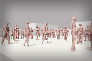 Lowpoly People Crowd