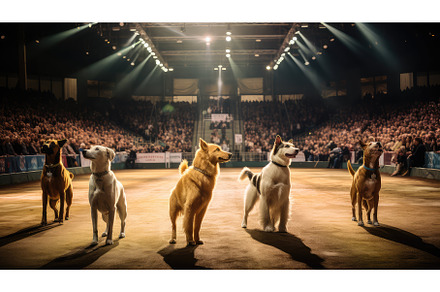 obedience dog competition ai, an Animal Photo by pikepicture