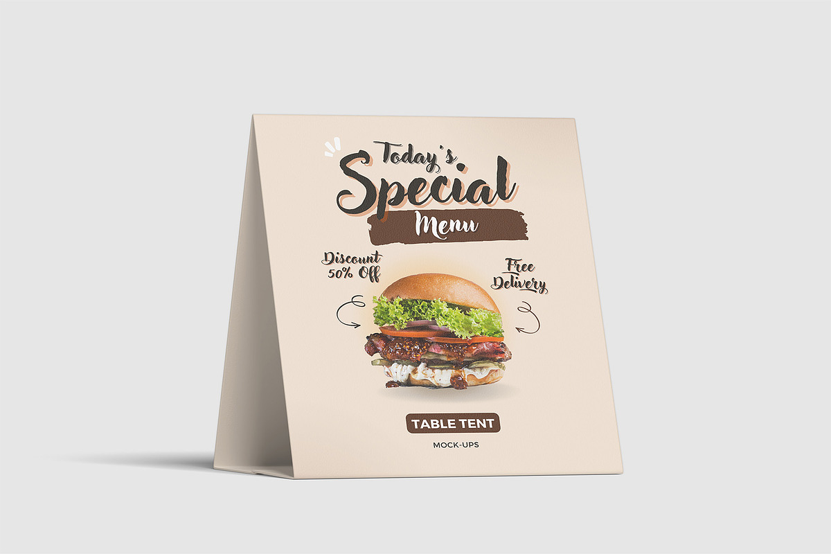 Table Tent Mockups | Table Card, an Advertising Mockup by Compositing Studio (Photo 5 of 20)