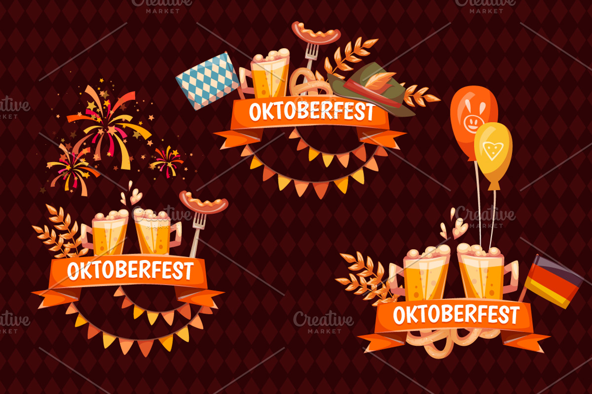Oktoberfest banner set, a Food Illustration by Cattleya (Photo 4 of 5)