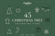 45 Christmas Tree Decorating Icons, an Outline Icon by adenpinkstore (Thumbnail 1 of 22)