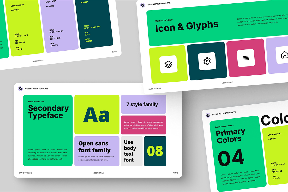 Brand Guideline Modern Keynote, a Presentation Template by Annora Studio (Photo 3 of 5)