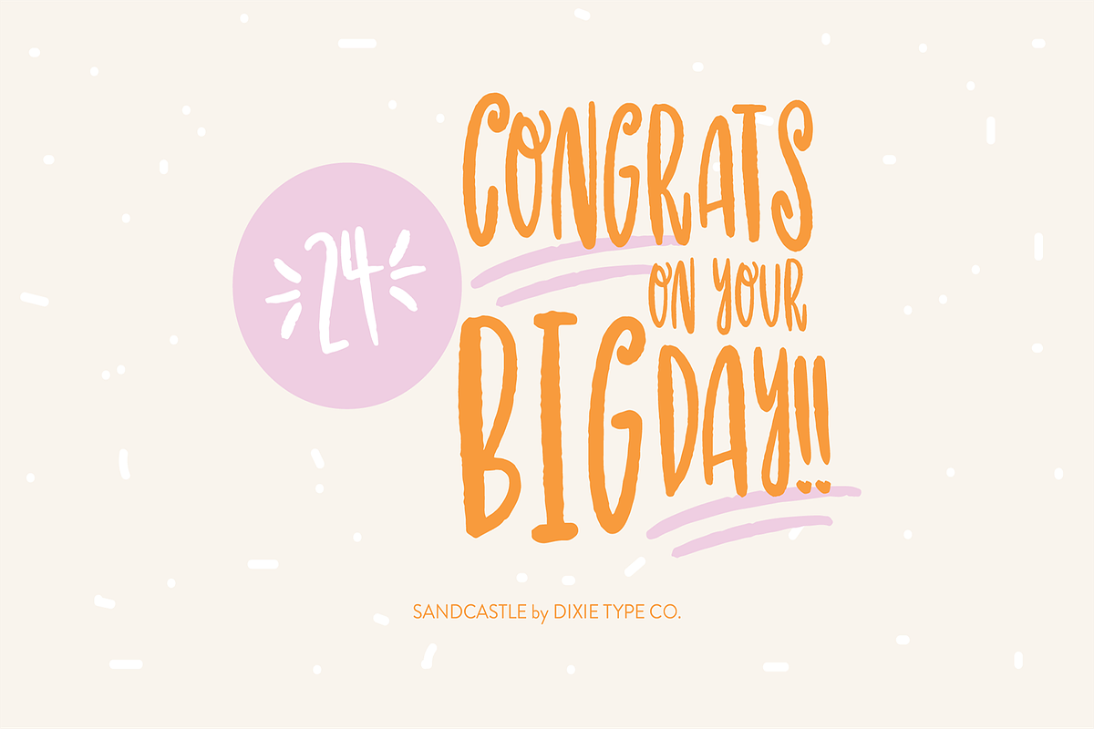 SANDCASTLE Hand Lettered Brush Font preview 5