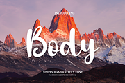 Body | Script Font, a Script Font by Scratchones (Thumbnail 1 of 8)