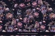 Violet Floral Birds Pattern, a Pattern Graphic by paper aesthetic (Thumbnail 7 of 9)