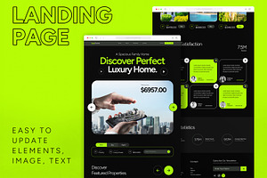 Real Estate Page UI Template, an UI Kit Template by CreativeShaper