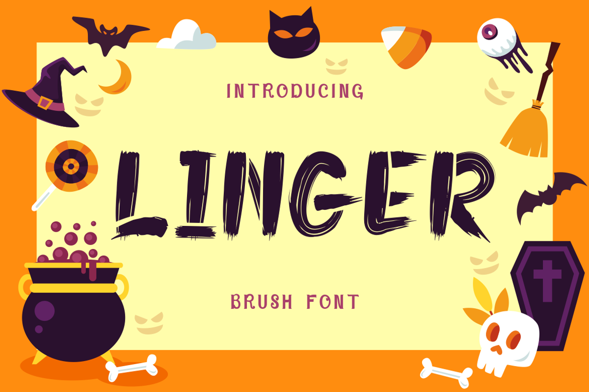 Linger - Brush Font, a Font by PutraCetol Studio (Photo 1 of 11)