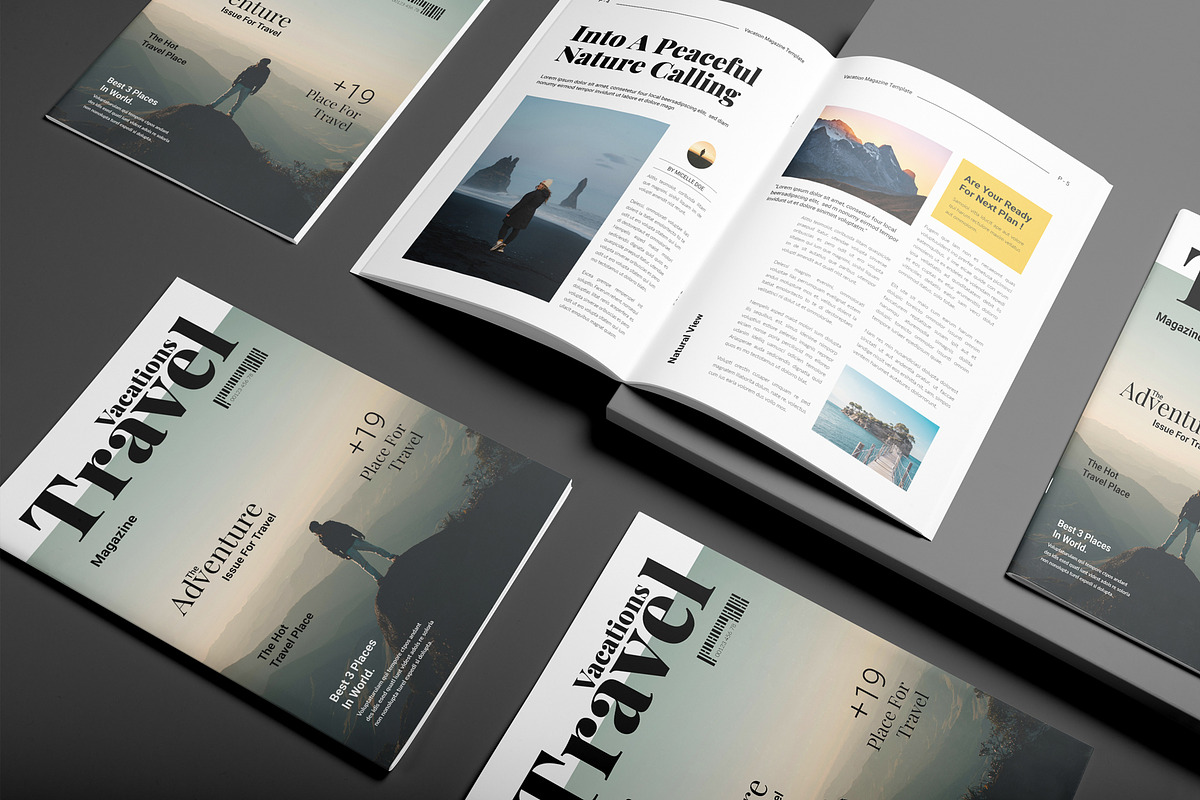 Travel & Vacation Magazine Template preview 5