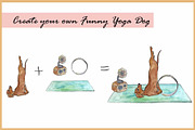 Yoga Cats & Dogs Clipart, an Animal Illustration by VianneArt (Thumbnail 3 of 11)