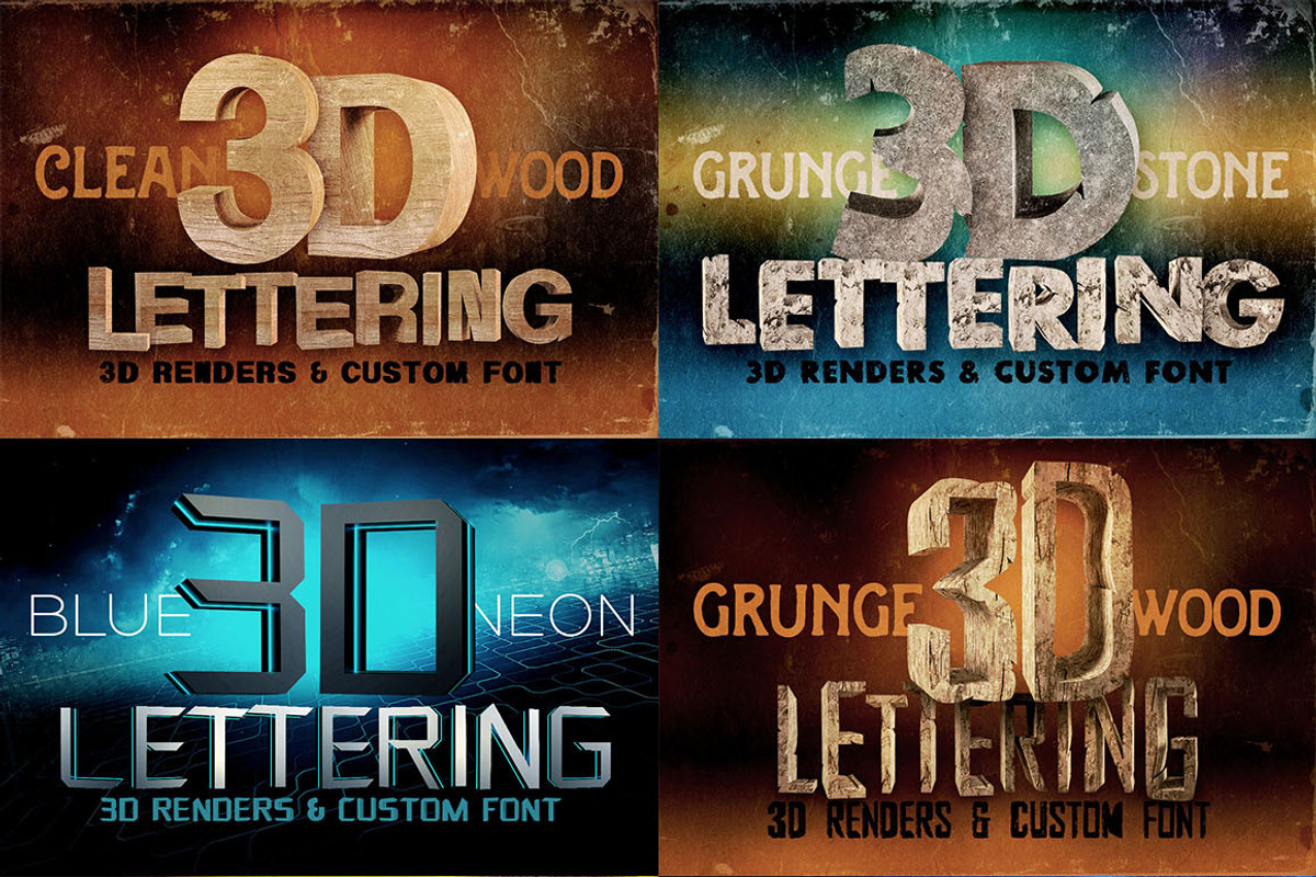 3D Lettering Mega Bundle preview 4