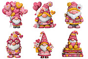 Pink Valentine Gnome Clipart, an Illustration by Dream Creation (Thumbnail 3 of 6)