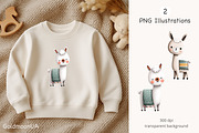 Little llama Patterns & Clipart, an Animal Illustration by GoldmoonUA (Thumbnail 3 of 5)
