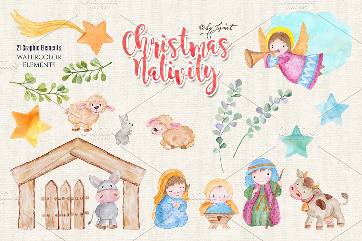 Christmas Nativity, an Animal Illustration by helloPAPER (Photo 2 of 2)