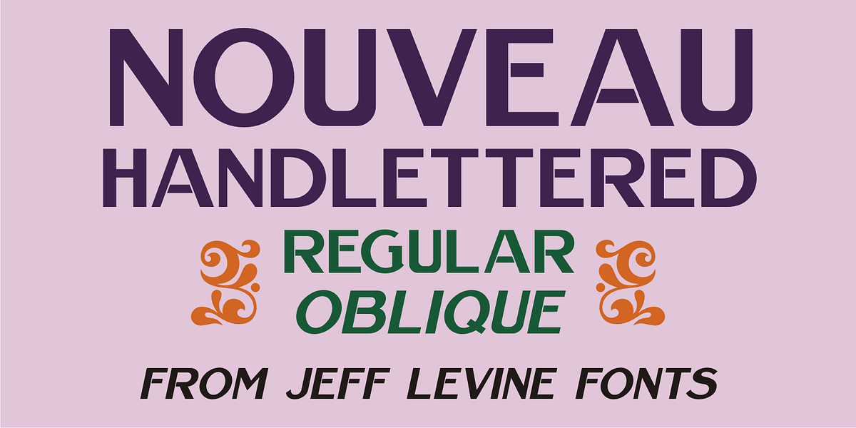 Nouveau Handlettered JNL, a Sans Serif Font by Jeff Levine Fonts
