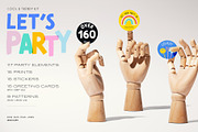 Party Clipart, Cards & Patterns, a Decorative Illustration by Ruslana Lubenets (Thumbnail 2 of 22)