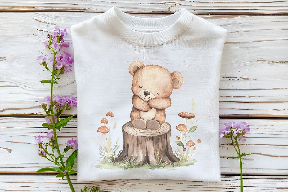 Cute Woodland Animal Clipart, an Illustration by Watercolor design (Photo 9 of 10)
