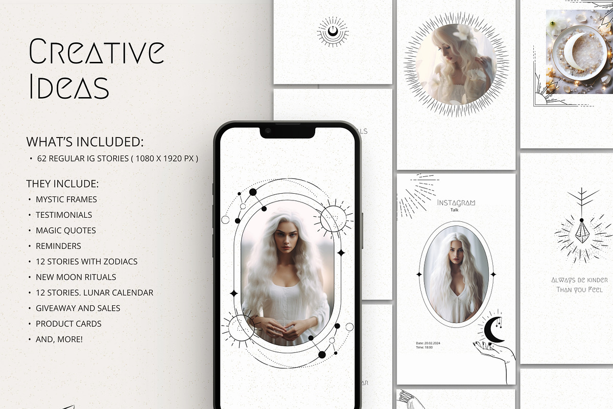 White Spiritual Instagram Stories, a Social Media Template by Under My Cozy Roof (Photo 3 of 10)