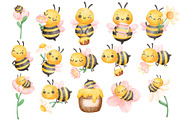 Watercolor Honey Cute illustration, a Food Illustration by Stellalunarts (Thumbnail 1 of 2)