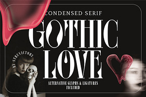 Gothic Love - Condensed Serif Font, a Serif Font by Struvictory.art