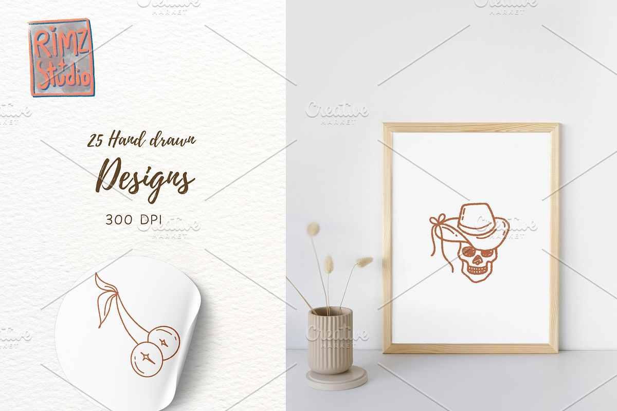 Hand-Drawn Western Gothic Line Art, an Object Illustration by RimzStudio (Photo 3 of 5)