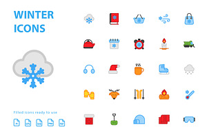 Winter Filled Icons