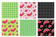 Juicy Watermelon Seamless Patterns, a Social Media Template by KT Art & Design (Thumbnail 2 of 6)