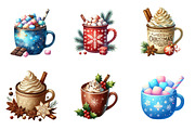 Watercolor Christmas Drinks Clipart, an Illustration by SinaCreation (Thumbnail 5 of 7)