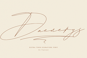 Daenerys Extra Thin Signature Font