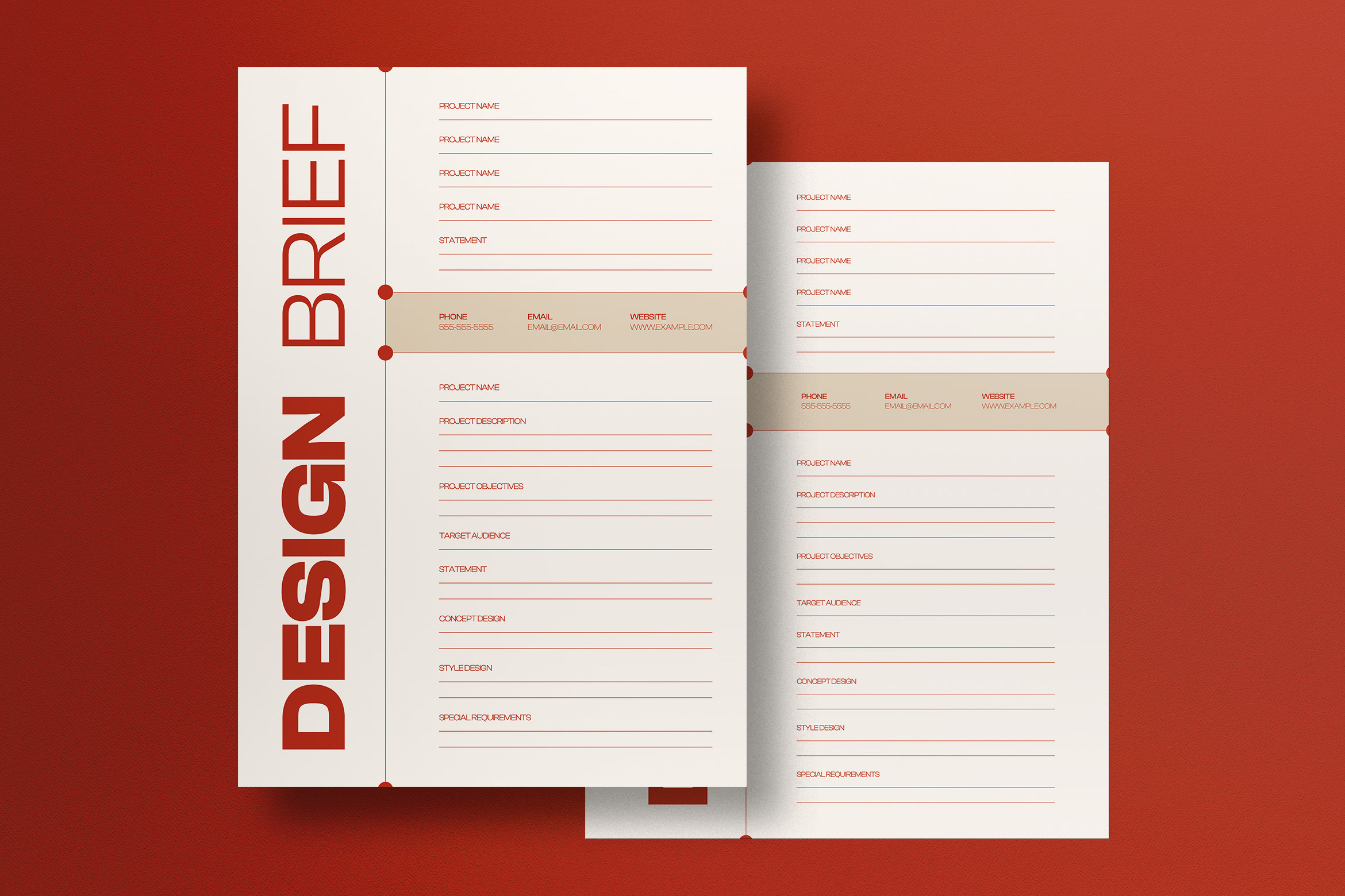 Design Brief US Letter, a Flyer Template by graphicook