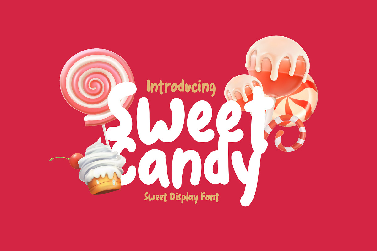 Sweet Candy Display Font, a Handwritten Font by Tera Asset Garage (Photo 1 of 8)