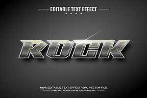 Rock 3D Editable Text Effect