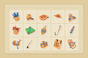 Fishing 3D Icon Set Outdoor Adventur, a Work Illustration by twinstd (Thumbnail 6 of 6)