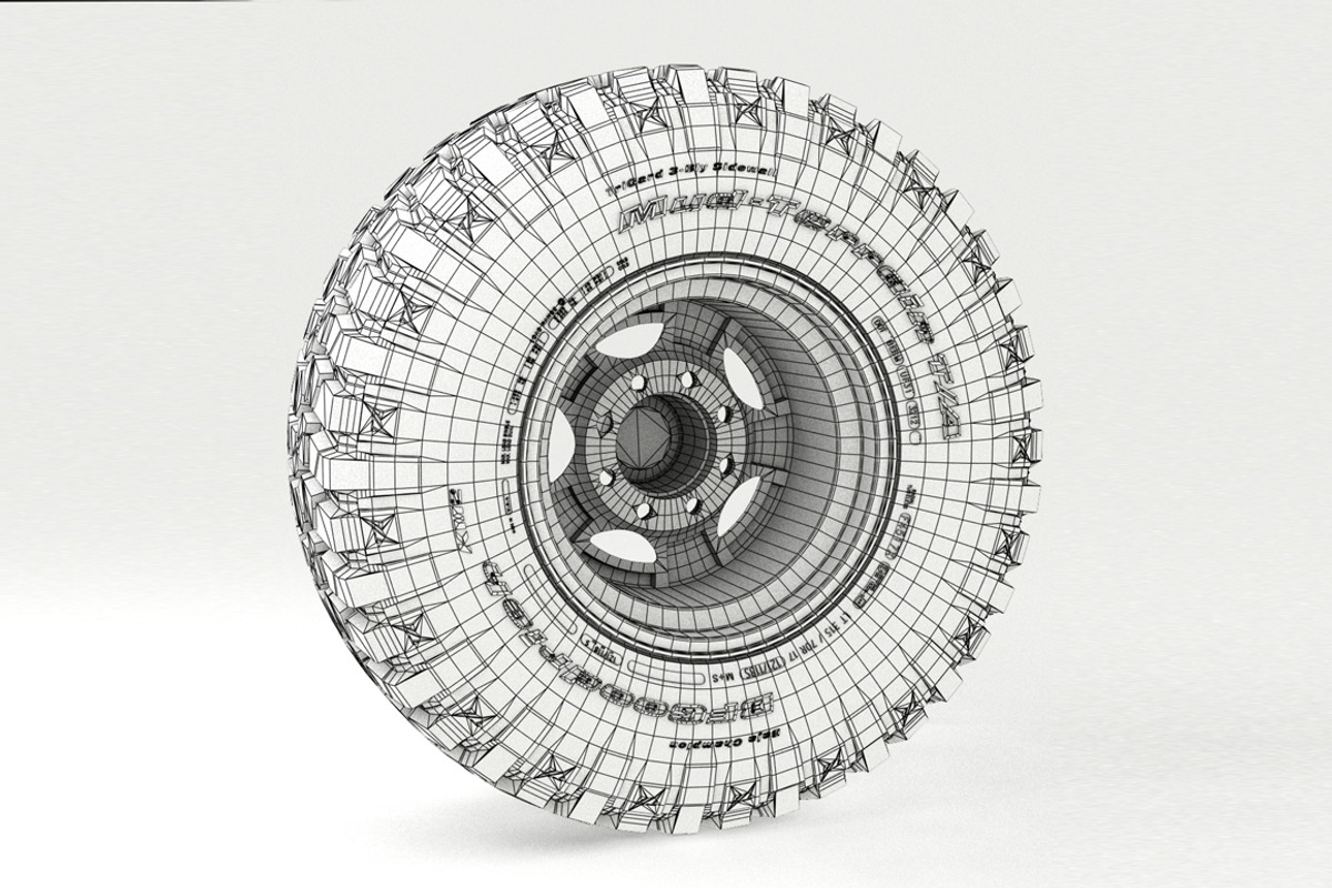 OFF ROAD WHEEL AND TIRE 3, a Cars & Vehicle 3D Model by NNAVAS 3D (Photo 8 of 9)