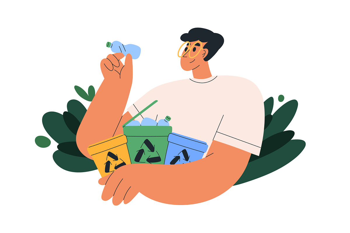 Environmental care. Eco concepts set, a Technology Illustration by Good Studio (Photo 4 of 9)