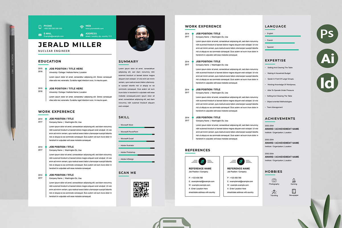 Nuclear Engineer Resume| CV Template, a Resume Template by Attractive Resume (Photo 2 of 3)