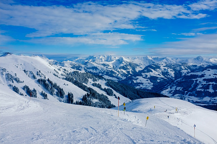 Ski slopes in Austrian Alps