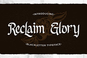 Reclaim Glory - Blackletter Typeface, a Blackletter Font by Typefactoryco (Thumbnail 1 of 8)