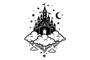 Fantasy Castle Cloud Moon Bundle, an Object Illustration by Gaye Art (Thumbnail 3 of 30)