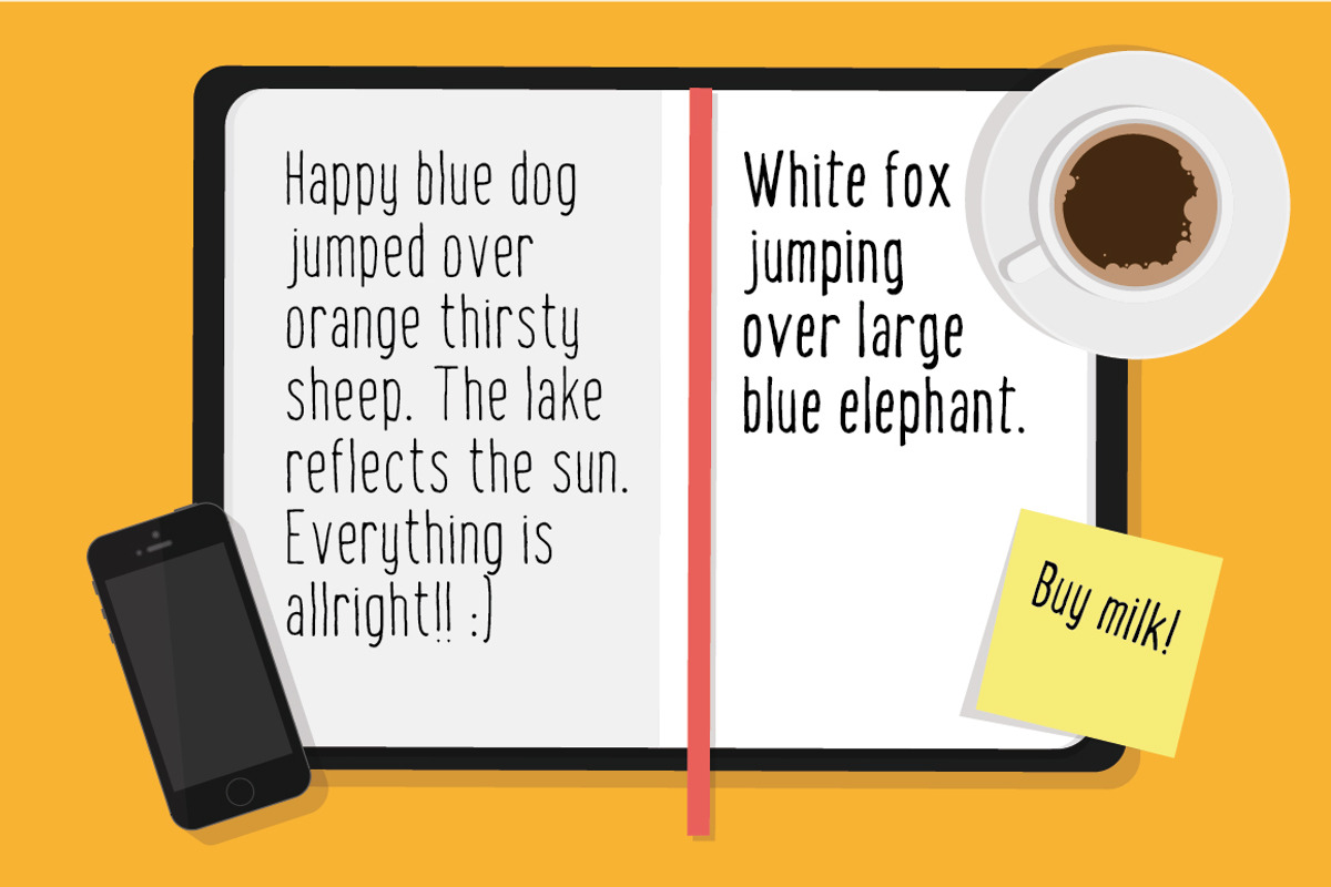 Handy - the hand drawn font preview 2