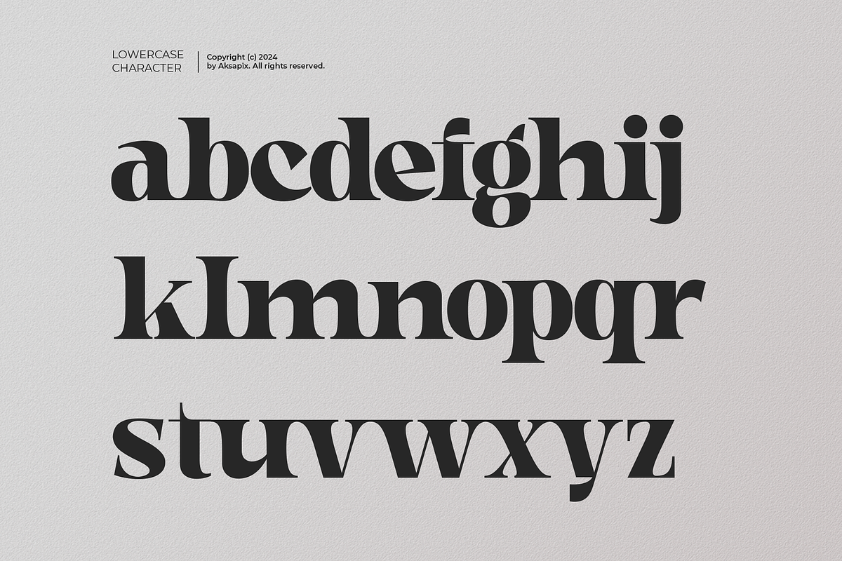 Noorliza - Modern Serif Font, a Serif Font by Aksapix Studio (Photo 9 of 12)