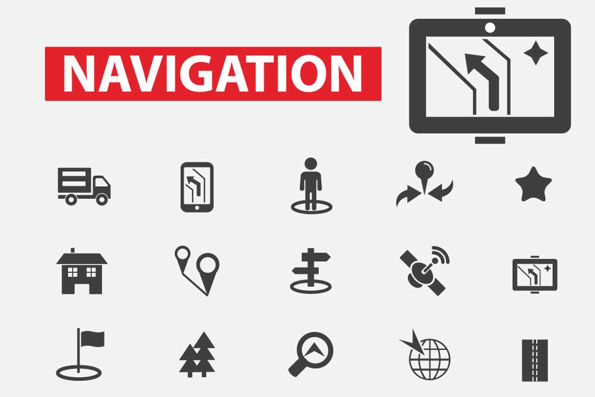 25 navigation icons, an Icon by urban icon