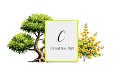 Watercolor Bushes Clipart Bundle, an Illustration by Creative Art (Thumbnail 10 of 10)
