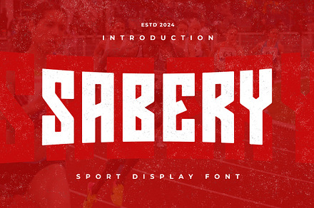 SABERY - Sport Display Font, a Slab Serif Font by ENATIVE