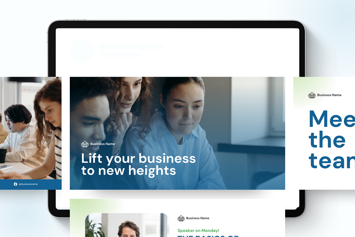 Social Media | IG, FB, LinkedIn, a Social Media Template by Studio B | Canva Template (Photo 3 of 12)