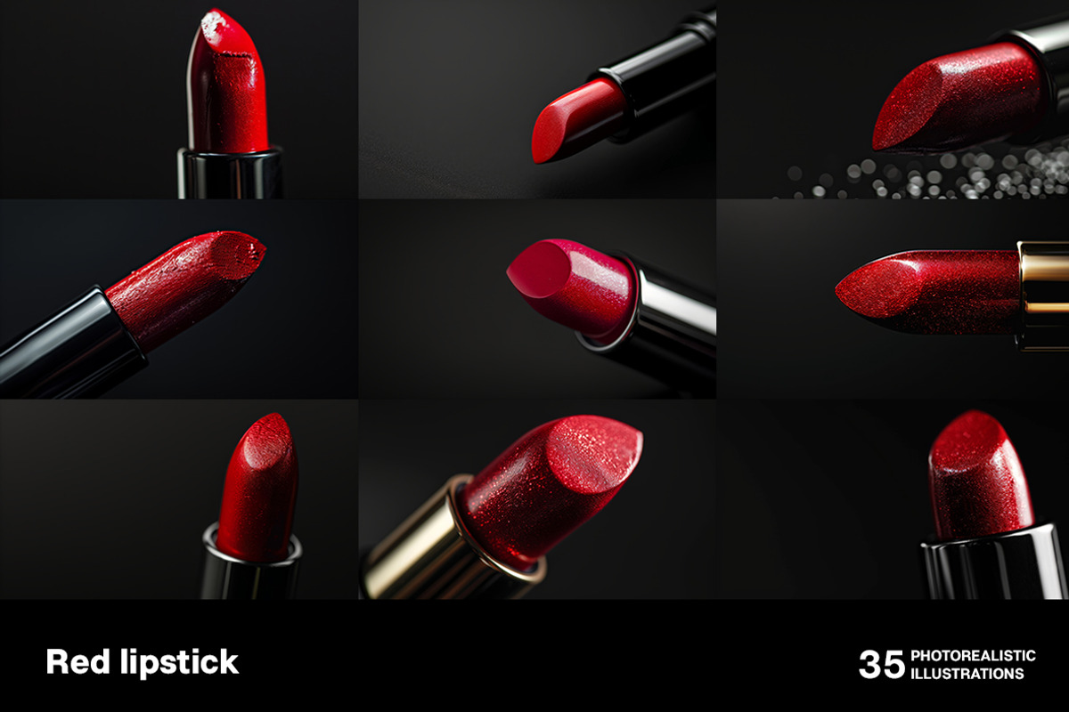 Red lipstick. 35 images, a Beauty & Fashion Photo by Handmadefont (Photo 2 of 10)