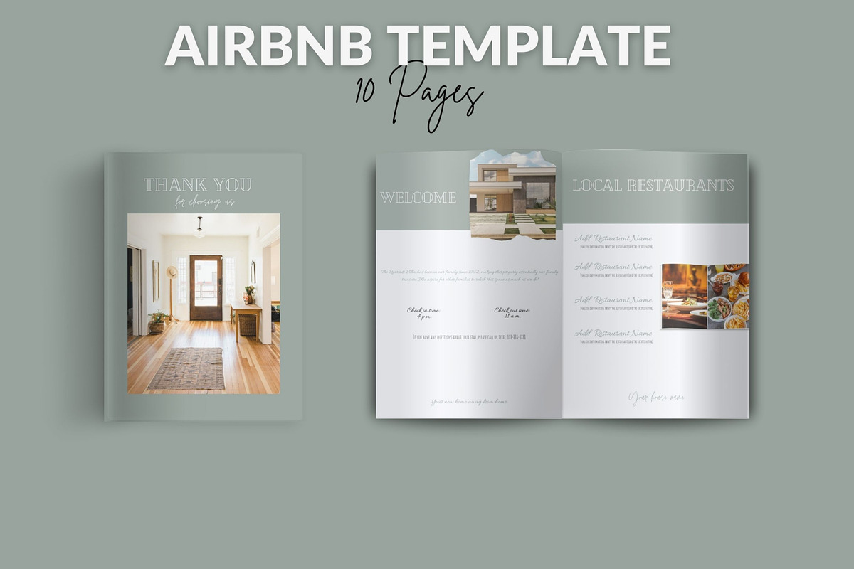 Airbnb Welcome Packet Template Canva, a Design Template by Iampaulrose (Photo 3 of 8)